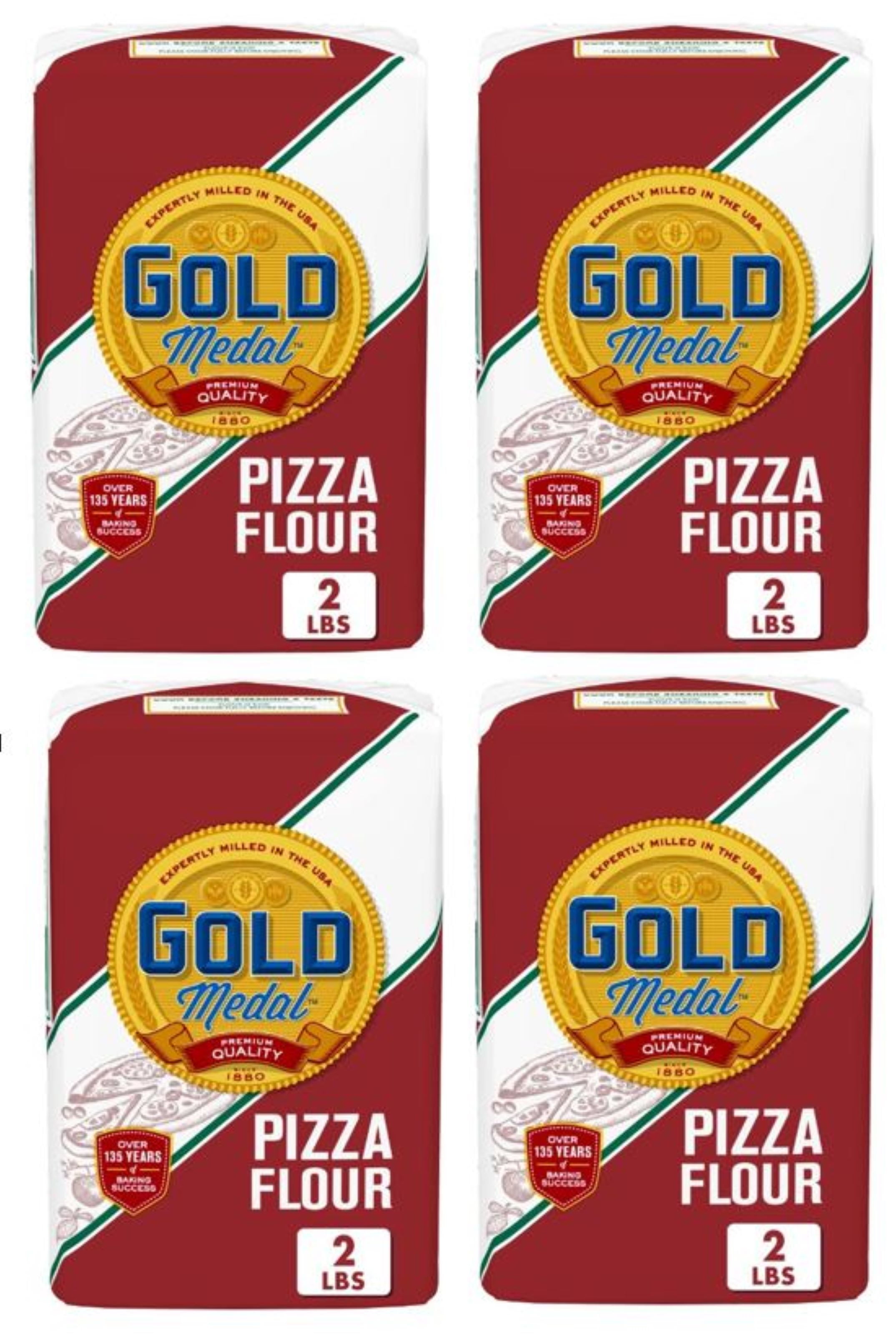 Gold Medal Pizza Flour, 2 lbs, Pack of 4