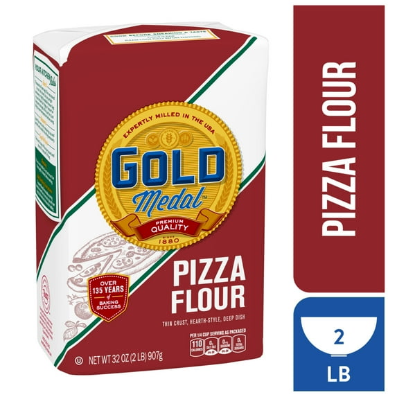 Gold Medal Pizza Flour, Deep Dish and Thin Crust Pizza, 2 lb