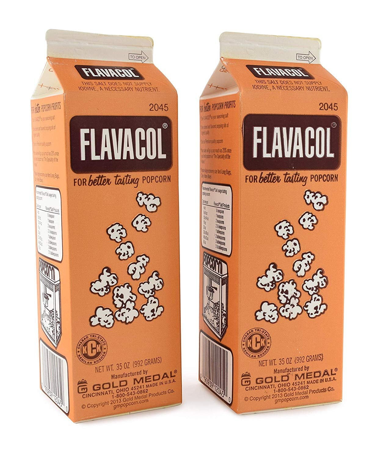 Gold Medal Products 2045 Flavacol Seasoning Popcorn Salt 35 OZ - PACK OF 6