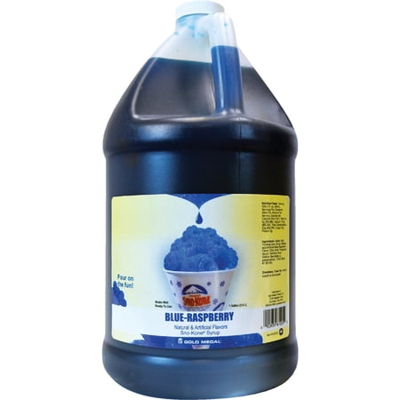 Gold Medal Sno-Kone Blue Raspberry Syrup 0.5 gal. 128 oz.