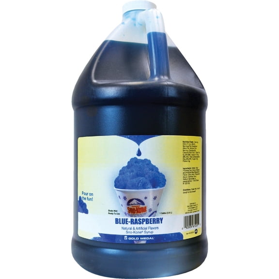 Gold Medal Sno-Kone Blue Raspberry Syrup 0.5 gal. 128 oz.