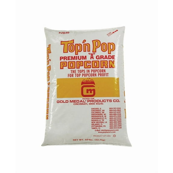 Gold Medal Top N Pop Popcorn 50 lb Bagged