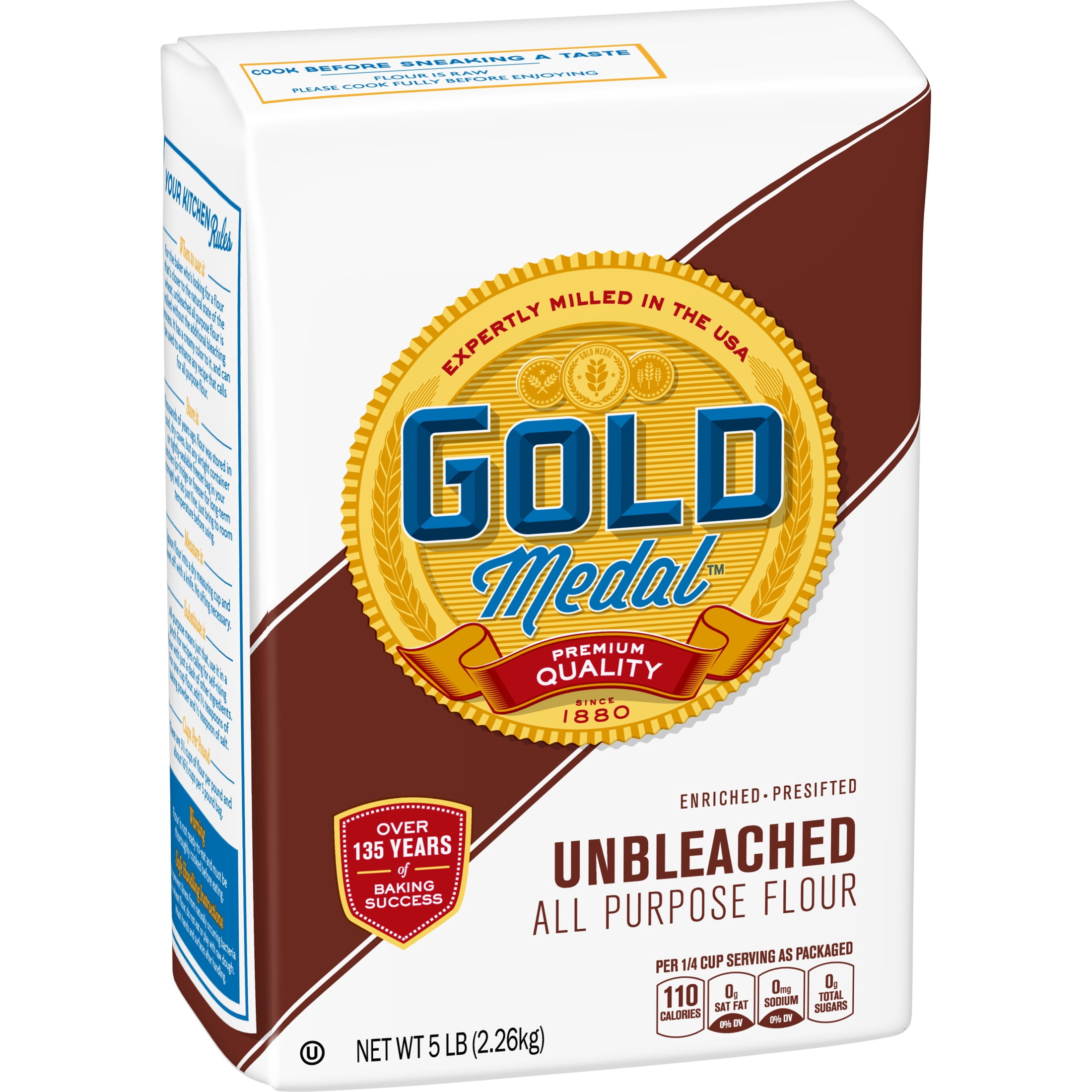 Gold Medal Unbleached All Purpose Flour, Baking Flour, 5 lb Bag