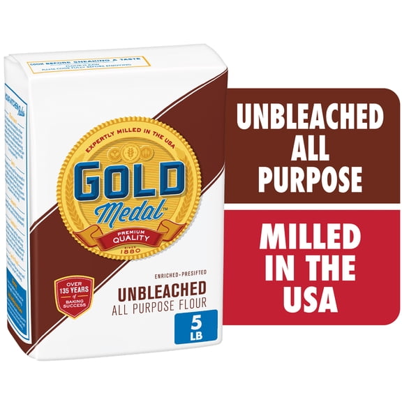 Gold Medal Unbleached All Purpose Flour, Baking Flour, 5 lb Bag