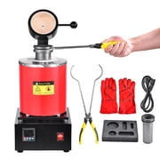 Gold Melting Furnace, Electric Digital Casting Furnace 1500W Smelter Kiln Kit with Crucible