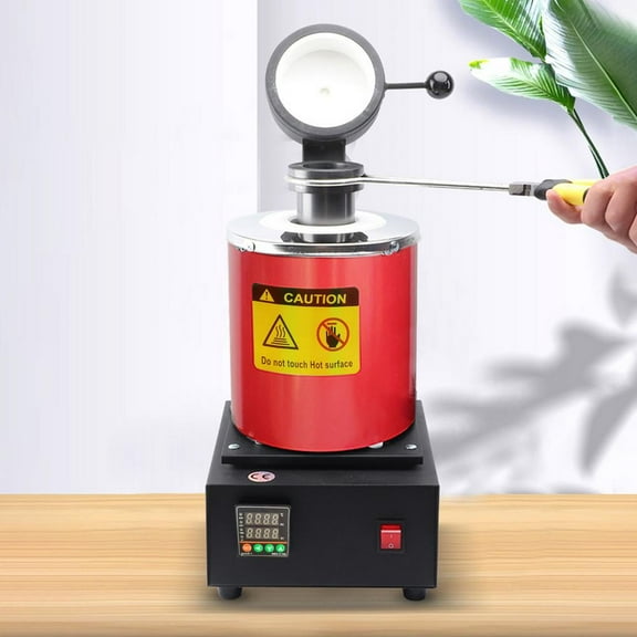Gold Melting Furnace, Electric Digital Casting Furnace 1500W Smelter Kiln Kit with Crucible