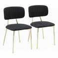 thumbnail image 1 of Gold Metal & Black Velvet Set of 2 Contemporary/Glam Dining Chairs by LumiSource, 1 of 5