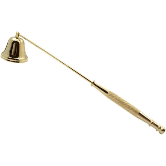 Gold Metal Candle Snuffer Wick Snuffer with Long Handle Candlesnuffers Candle Sleeves Accessories Extinguish Snuffer Candle Accessory Kit(1Pcs, B)