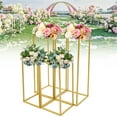 thumbnail image 1 of Gold Metal Column Flower Stand Wedding Party Backdrop Centerpiece Rack 4Pcs, 1 of 12