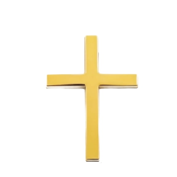 Gold Metal Cross Car Badge Stickers In Metallic Tone Decorative Emblem For Vehicle Customization And Scratch Protection