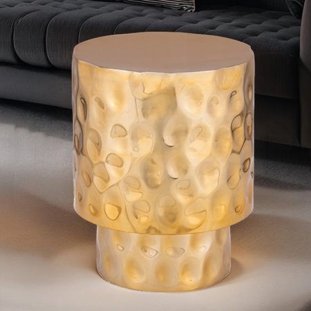 Gold Metal End Table by ET-90 with Modern Style Design