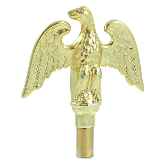 Gold Metal Perched Eagle Decoration Size 6 in Height 7-inch Wingspan