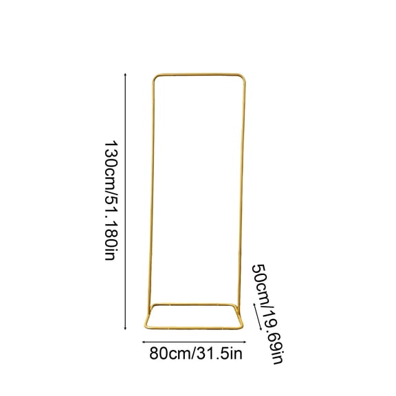 Gold Metal Rectangular Arch Stand, Freestanding Balloon Backdrop Frame for Wedding Ceremony, Birthday Party Events, Indoor Outdoor Photo Booth Decor Virelaxpo