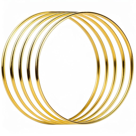 Gold Metal Rings for Crafts, Macrame Hoops for DIY Wall Hanging Dream Catcher Metal Floral Hoop for Weddings (12 Pieces, 8 Inch)