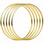 Gold Metal Rings for Crafts, Macrame Hoops for DIY Wall Hanging Dream Catcher Metal Floral Hoop for Weddings (5 Pieces, 2 Inch)