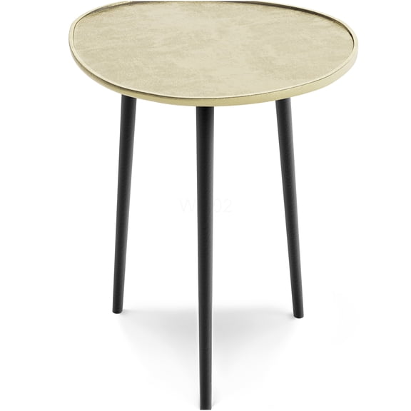 Gold Metal Side Table with Tripod Base, Round End Table for Living Room, Bedroom, Office