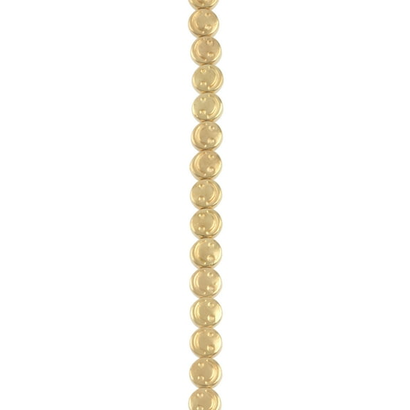 Bead Landing Gold Metal Smiley Face Coin Beads, 5.5mm - 384 Total Beads, 12 Pack - Fun and Unique Beads for DIY Jewelry Making, Bracelets, Necklaces & Crafts