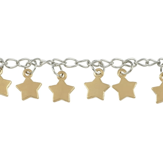 Gold Metal Star Charms - 12mm by Bead Landing
