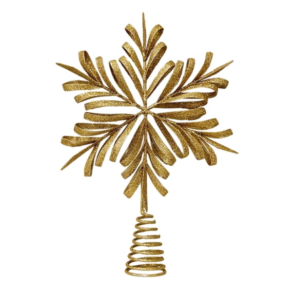 Gold Metal Tree Topper Christmas Gold Tree Toppers for Christmas Tree Decorations, Festive Holiday Party Indoor Decor and Seasonal Home Displays for Celebrations