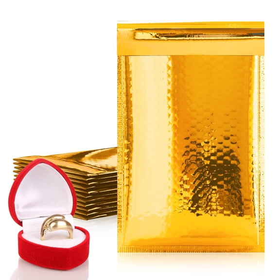 Metallic Bubble Mailers Gold 350 pack 6.5 x 9 in Padded Envelopes for Shipping and Packaging