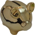 thumbnail image 1 of Gold Metallic Color Piggy Bank, 1 of 1