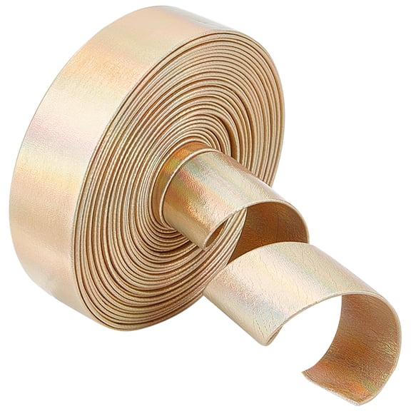 Gold Metallic Leather Straps 5.5Ydsx0.78"x0.03" Cord