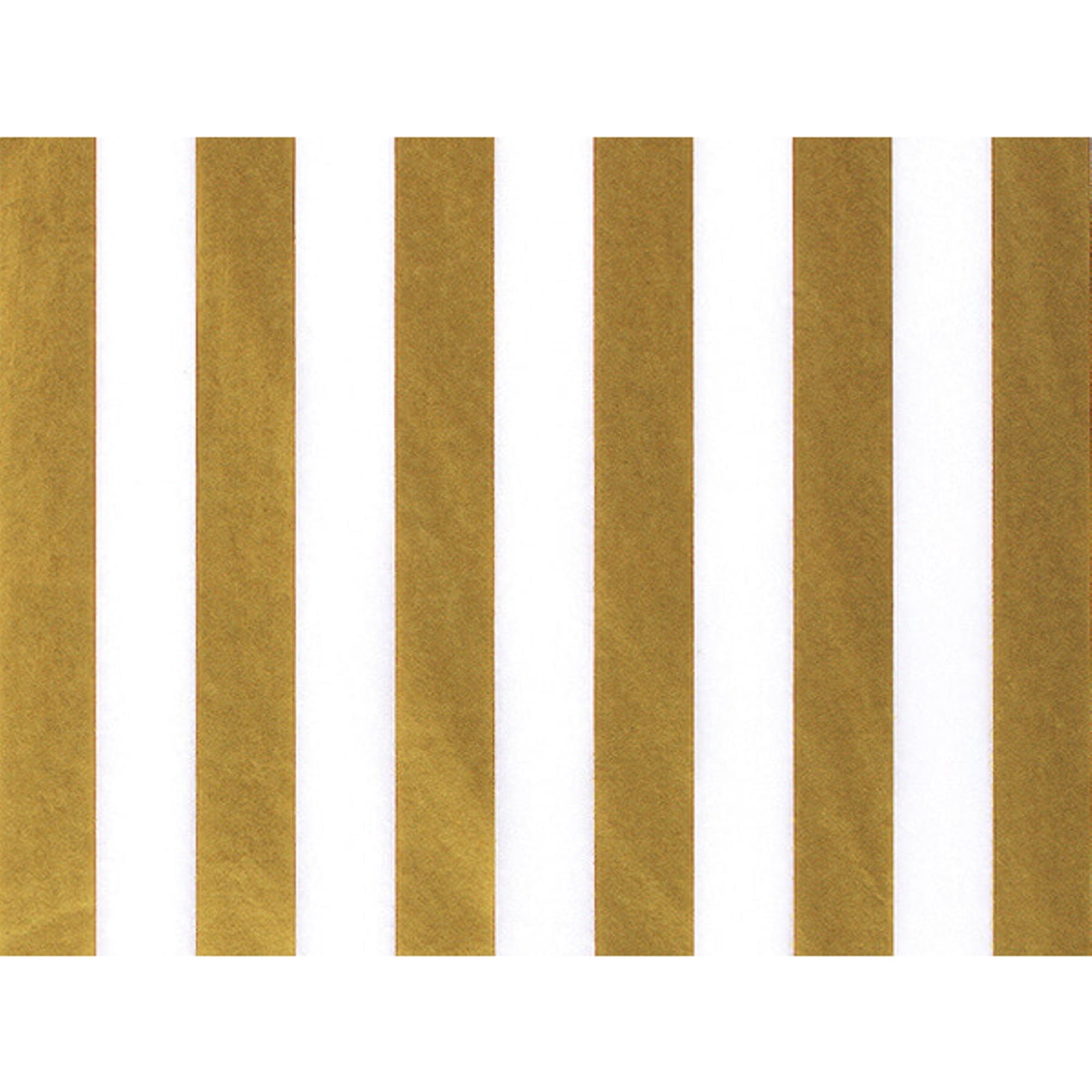 Gold Metallic Stripes Tissue Paper, 20in. X 30in. Sized Sheets - 120 Sheets (P347)
