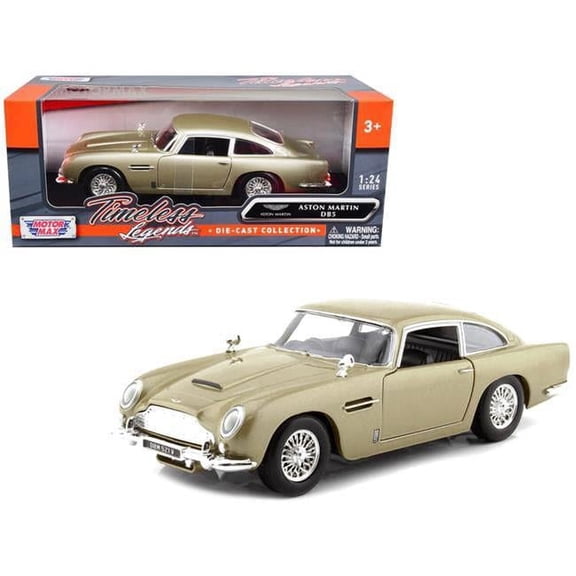 Gold Metallic Timeless Legends Series 1 by 24 Scale Diecast Model Car for Aston Martin DB5 RHD
