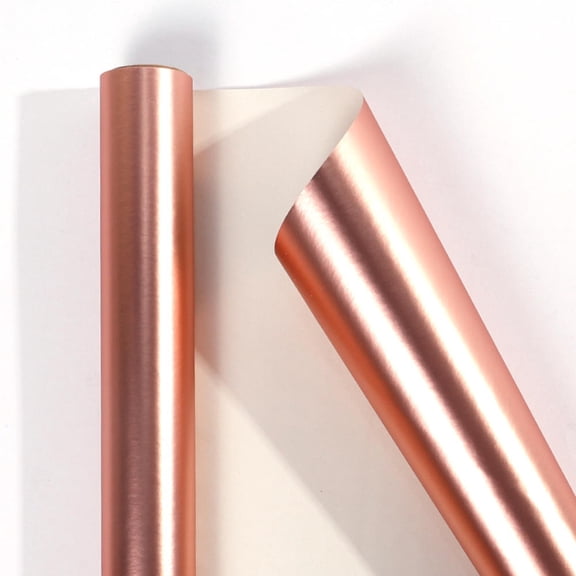 Gold Metallic Wrapping Paper Roll Matte Solid Color Gift Wrap Paper Perfect for Birthday, Wedding, Anniversaries, Christmas, Baby Shower, Graduations Gifts 17 Inches X 9.84 Feet