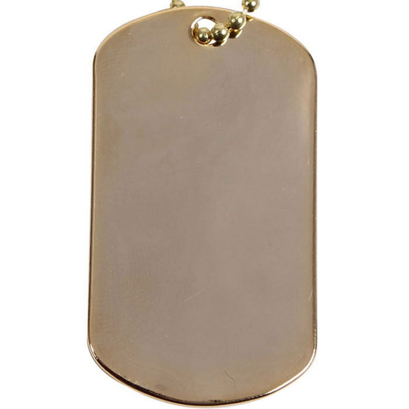 Gold Military GI Style Dog Tag