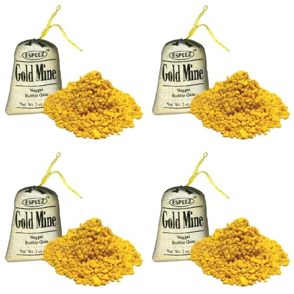 Gold Mine Bubble Gum Nuggets - 2 Oz (24 Pack)