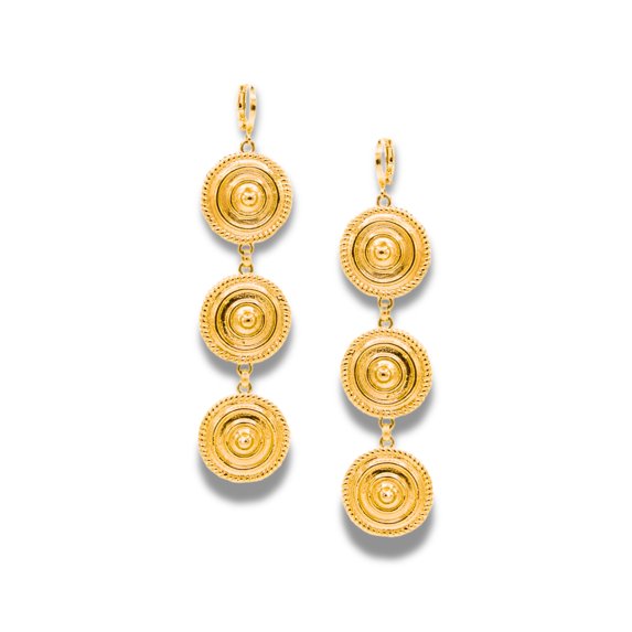 Gold Minerva Leverback Earrings