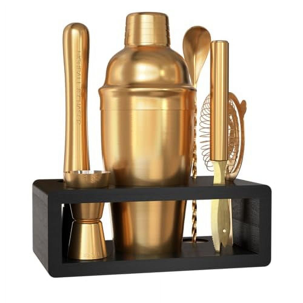 Highball & Chaser 7 piece Gold Bartender Kit