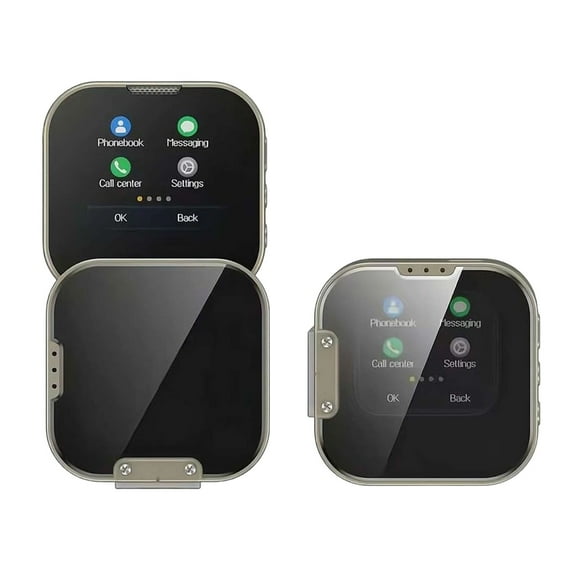 Gold Miniature Flip Mobile Phone With Rotating Screen Dual Sim 2G For Emergency Calls And Text Messaging