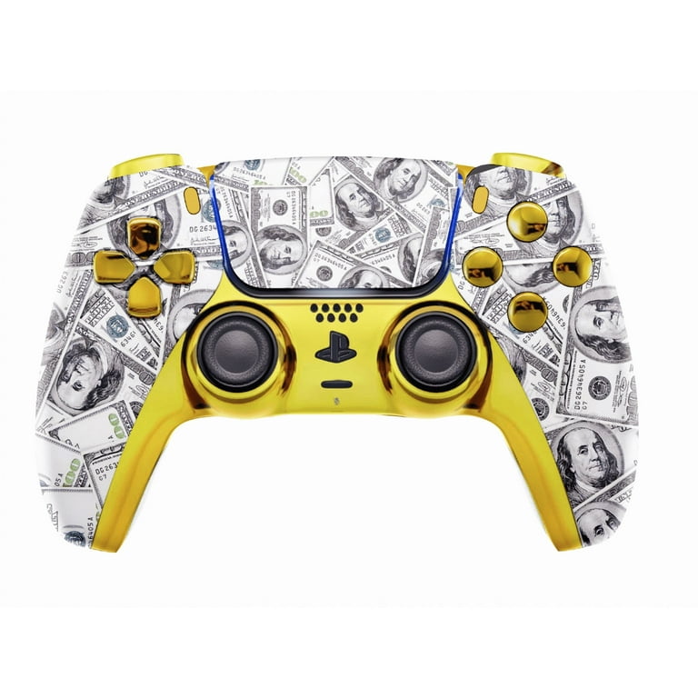 Modded Zone Gold Money Custom Wireless PRO Controller for PS5 - Unique  Design, Unmodded