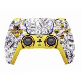 ModdedZone GOLD MONEY Custom UN-Modded Controller Unique Design for PS5 OEM OEM Authentic Controller