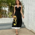 Gold Music Symbol Sleeveless Dress women's clothing summer 2024
