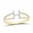 thumbnail image 1 of Gold N Diamonds 192859 0.25 CTW Diamond Necklace Gift Initial H Ladies Ring, 1 of 1