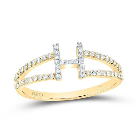 Gold N Diamonds 192859 0.25 CTW Diamond Necklace Gift Initial H Ladies Ring