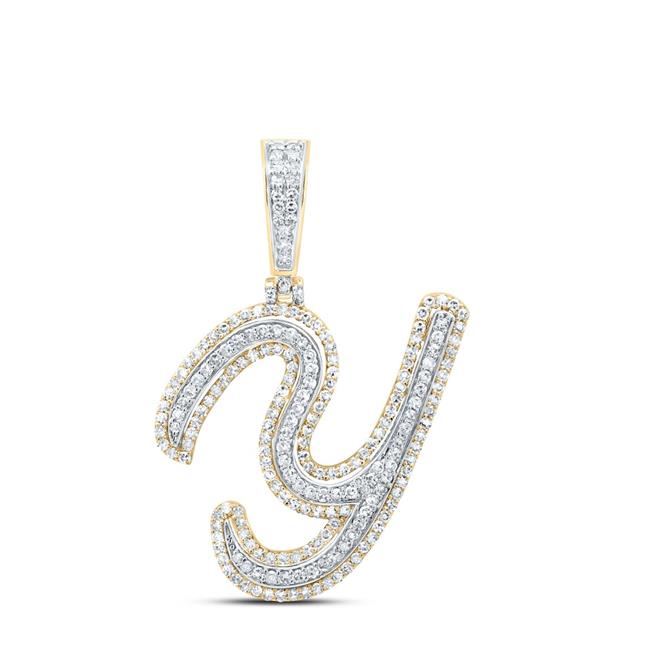 ダイアモンド　Y Gold N Diamonds 192207 0.88 CTW Diamond Necklace Fashion Initial Y