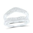 thumbnail image 1 of Gold N Diamonds 116420 14 KT White Gold Womens Round Diamond Wrap Ring with Guard Enhancer - 0.5 CTTW - Size 7, 1 of 1