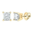 thumbnail image 1 of Gold N Diamonds 12590 14 KT Yellow Gold Unisex Princess Diamond Solitaire Stud Earrings - 1 CTTW, 1 of 1