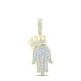 thumbnail image 1 of Gold N Diamonds 182197 0.5 CTW 10K Yellow Gold Diamond NK Fashion Crown Hamza Ladies Pendant, 1 of 1