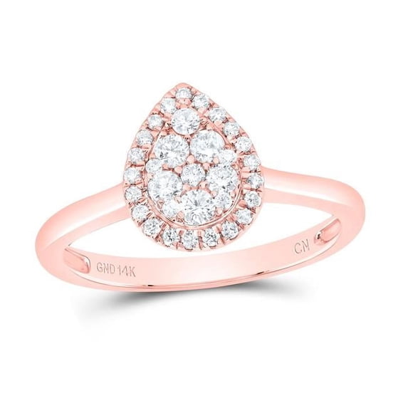 Gold N Diamonds 185424 0.33 CTW 14K Rose Gold Diamond CN Fashion Pear Ring