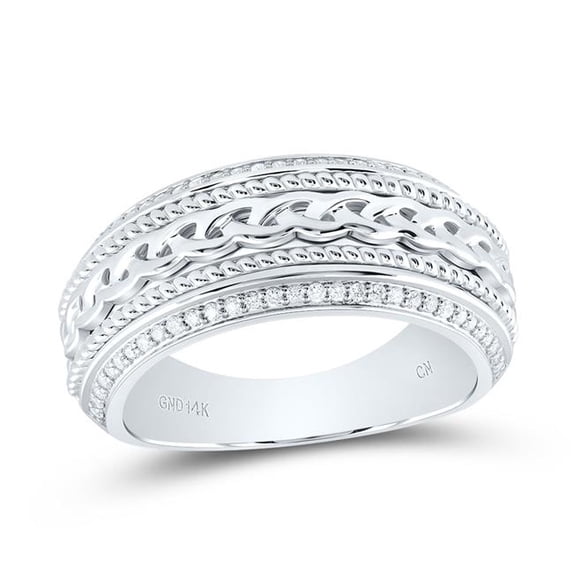 Gold N Diamonds 187197 0.33 CTW 14K White Gold Diamond CN Mens Band