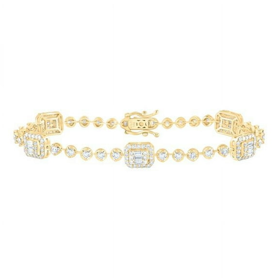 Gold N Diamonds 189436 7 in. 2.33 CTW Diamond ANA M Fashion Octagon Bracelet