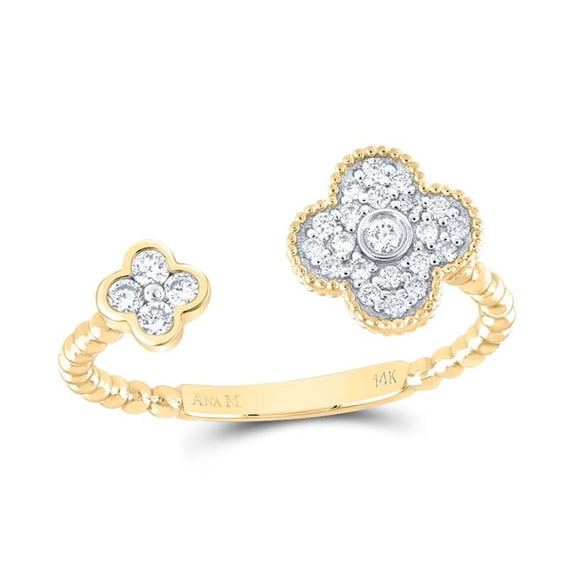 Gold N Diamonds 189633 0.2 CTW Diamond Ana M Fashion Clover Ring