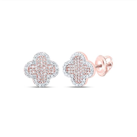 Gold N Diamonds 189968 0.5 CTW Diamond NK Clover Stud Earring