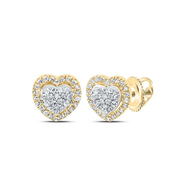 GOLD N DIAMONDS 190214 0.25 CTW Diamond P1 Gift Heart Stud Earring