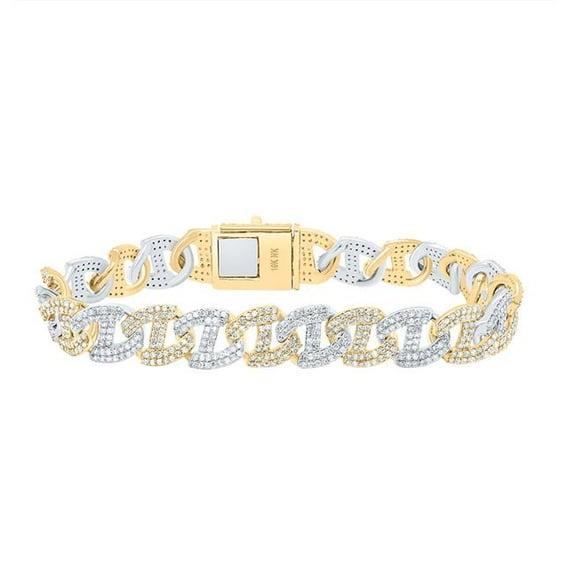 Gold N Diamonds 192210 8 in. 5.33 CTW Diamond NK Cuban Mens Bracelet